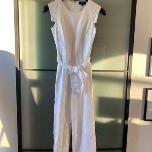 J. Crew White Sleeveless Jumpsuit